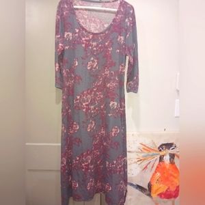 SOFT SURROUNDINGS WOMENS LADIES LARGE L LG FLORAL DRESS EUC $108